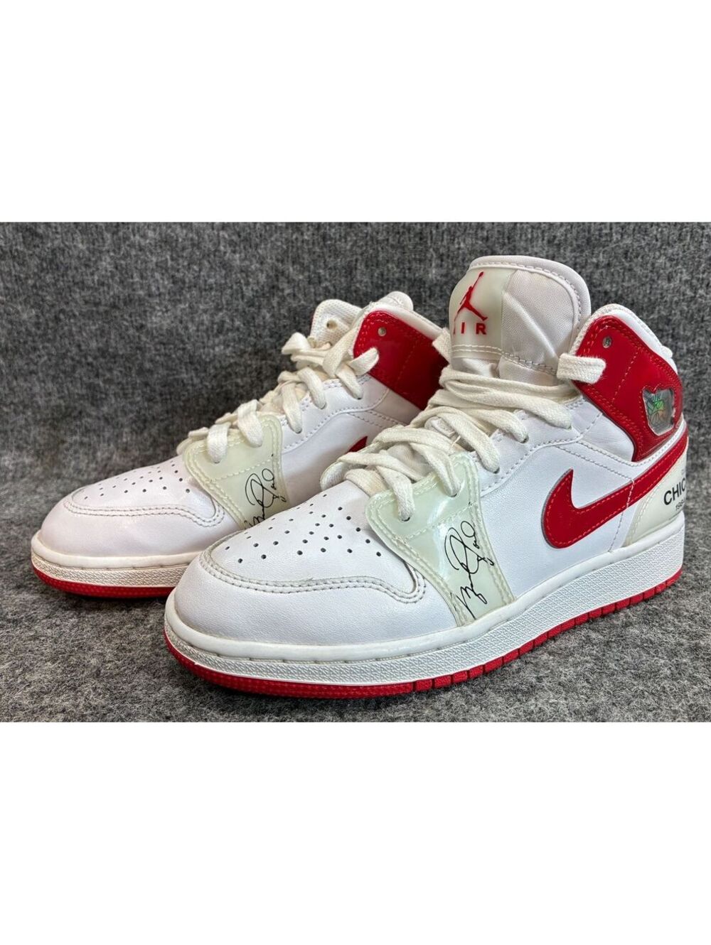 Nike Air Jordan 1 Mid SS Rookie Season GS White/Red Youth Size 5Y Women 6.5 M5